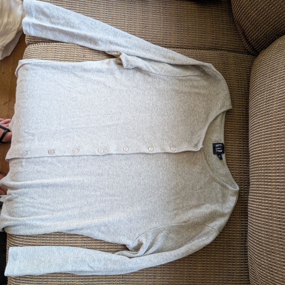 GAP Gray Cardigan Sweater with Classic Design